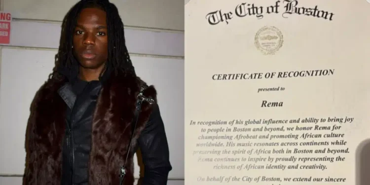 Rema Honored with Recognition Certificate from Boston Mayor